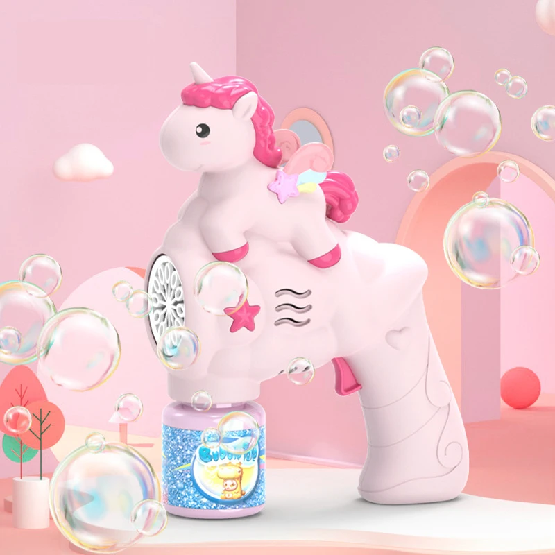 Hot Big Eye Bubble Machine Per Bubble Gun Unicorn Bubble Machine Bubble Blower Per Bambini Soap Bubble Summer Toys Regali Per Bambini