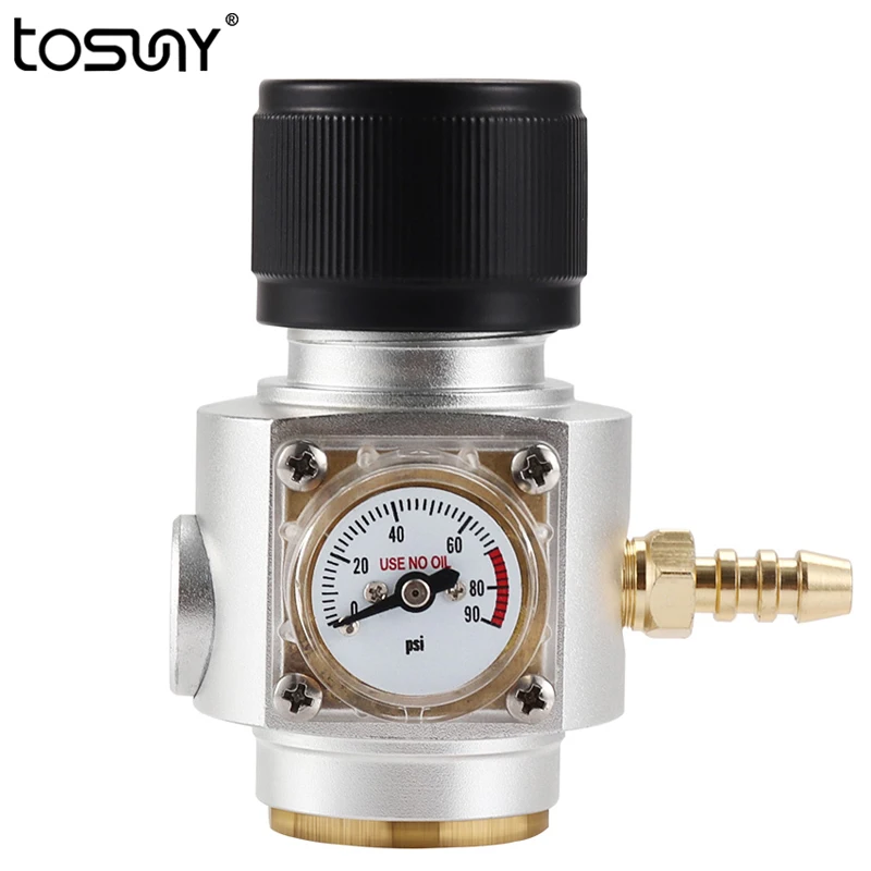 Mini Regolatore Di Gas Soda Keg Regolatore Co2 Keg Charger 0-90Psi Per Soda Maker Acqua Frizzante Birra Soda Bottle Tr21.4