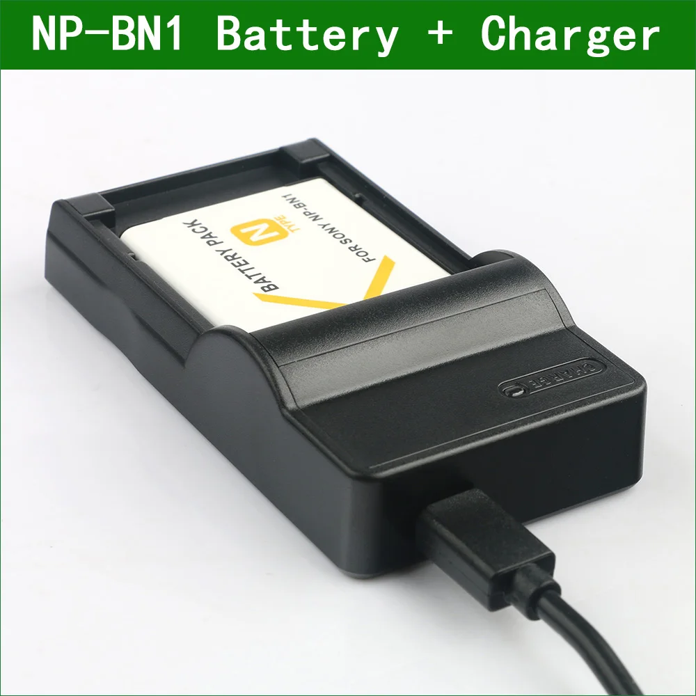 Lanfulang Np-Bn1 Np Bn1 Fotocamera Ricaricabile Batteria Digitale + Caricabatterie Per Sony Cyber-Shot Dsc-W310 Dsc-W320 Dsc-W330