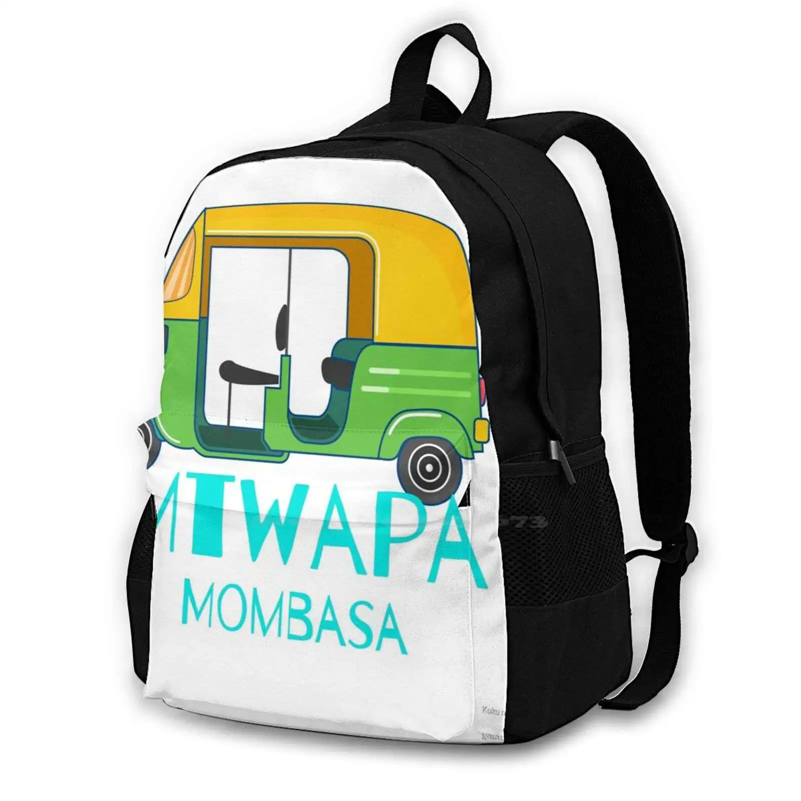 Borsa Zaino Scuola Per Laptop Da Viaggio Fashion Tuktuk Rilegato Mombasa Mtwapa Kenya