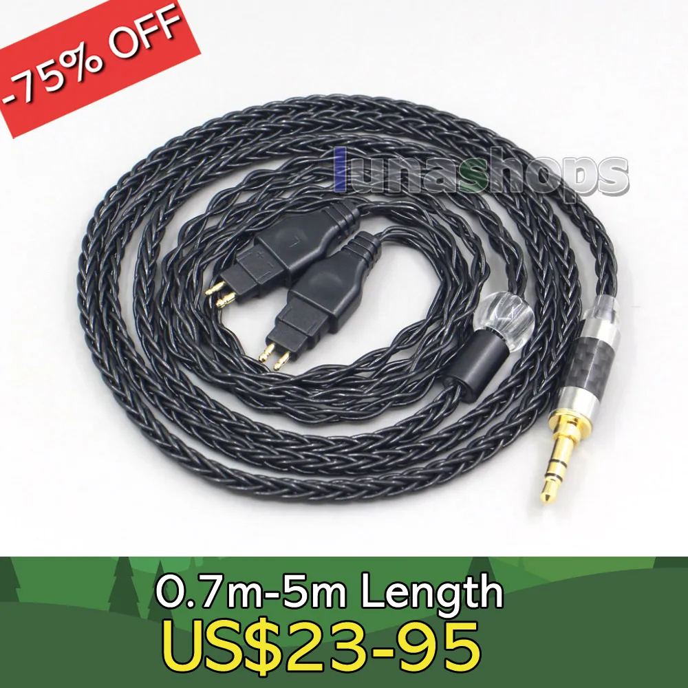 Cavo Auricolare Placcato Argento Puro Bilanciato Nero A 8 Core Per Sennheiser Hd25 Plus Hd25Sp Hd25-1 Ii Hd25-C Hd25-13 Hd 25 Ln007038