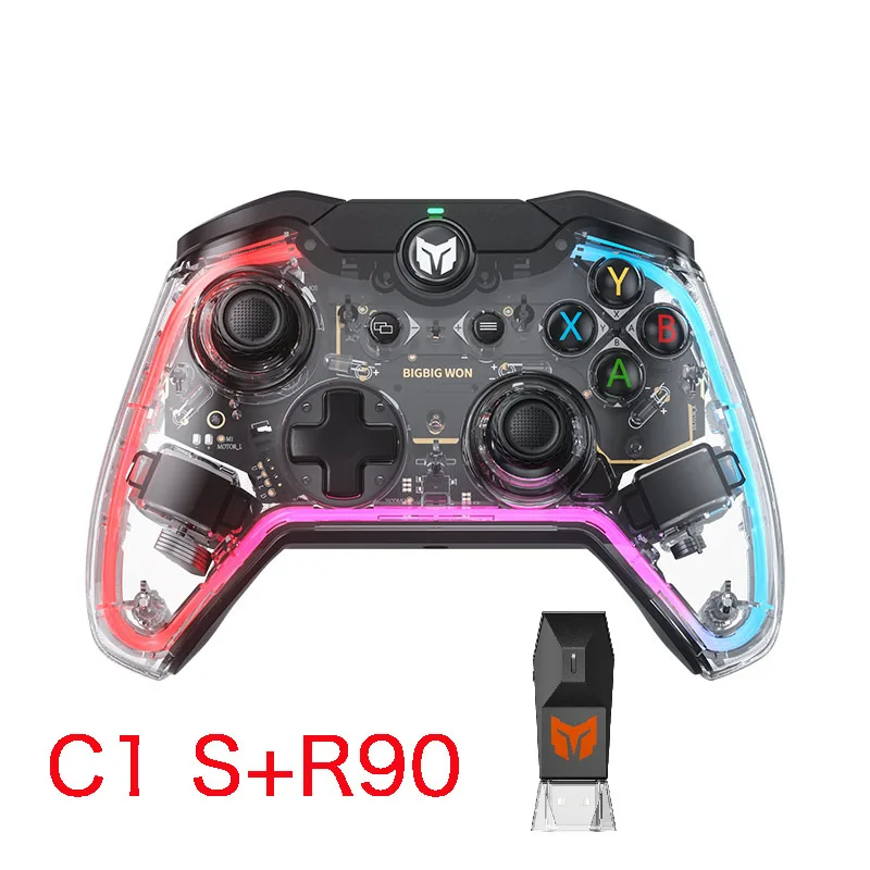 Bigbigwon C1 Lite C1 S Controller Bluetooth Per Switch/Ps4 Audio Rainbow Racing Rinnovo 2.4G Gamepad Wireless