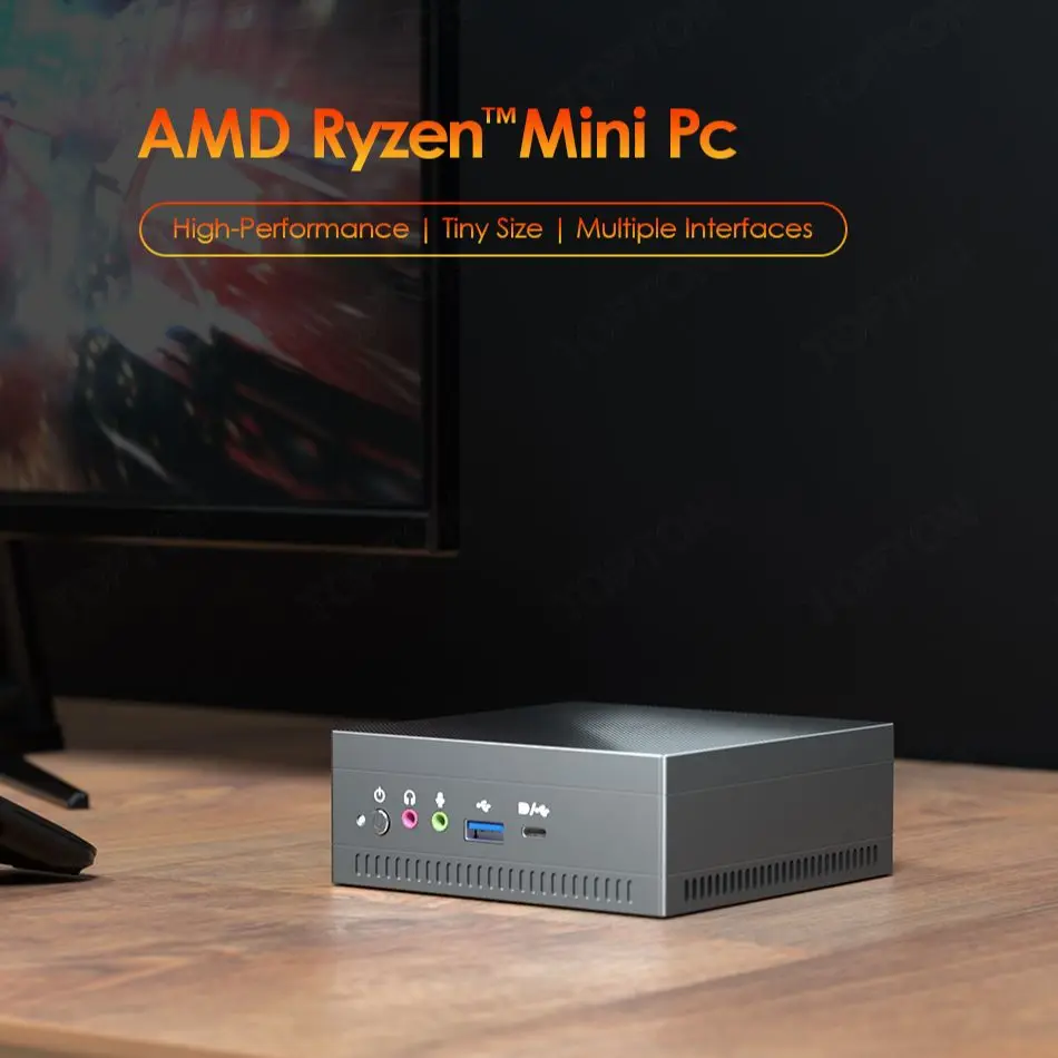 2022 Topton Vendita Calda Mini Computer Amd Ryzen R7 3750H R7 2700U Vega 10 Grafica Piccolo Pc Desktop Windows 10 4K Hdmi2.0 Dp Type-C