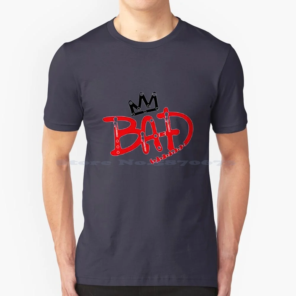 King Of Pop Michael Jackson Bad T Shirt 100% Cotone Tee King Of Pop Michael Jackson Bad Thriller Mj Music 80S Dance Moonwalker