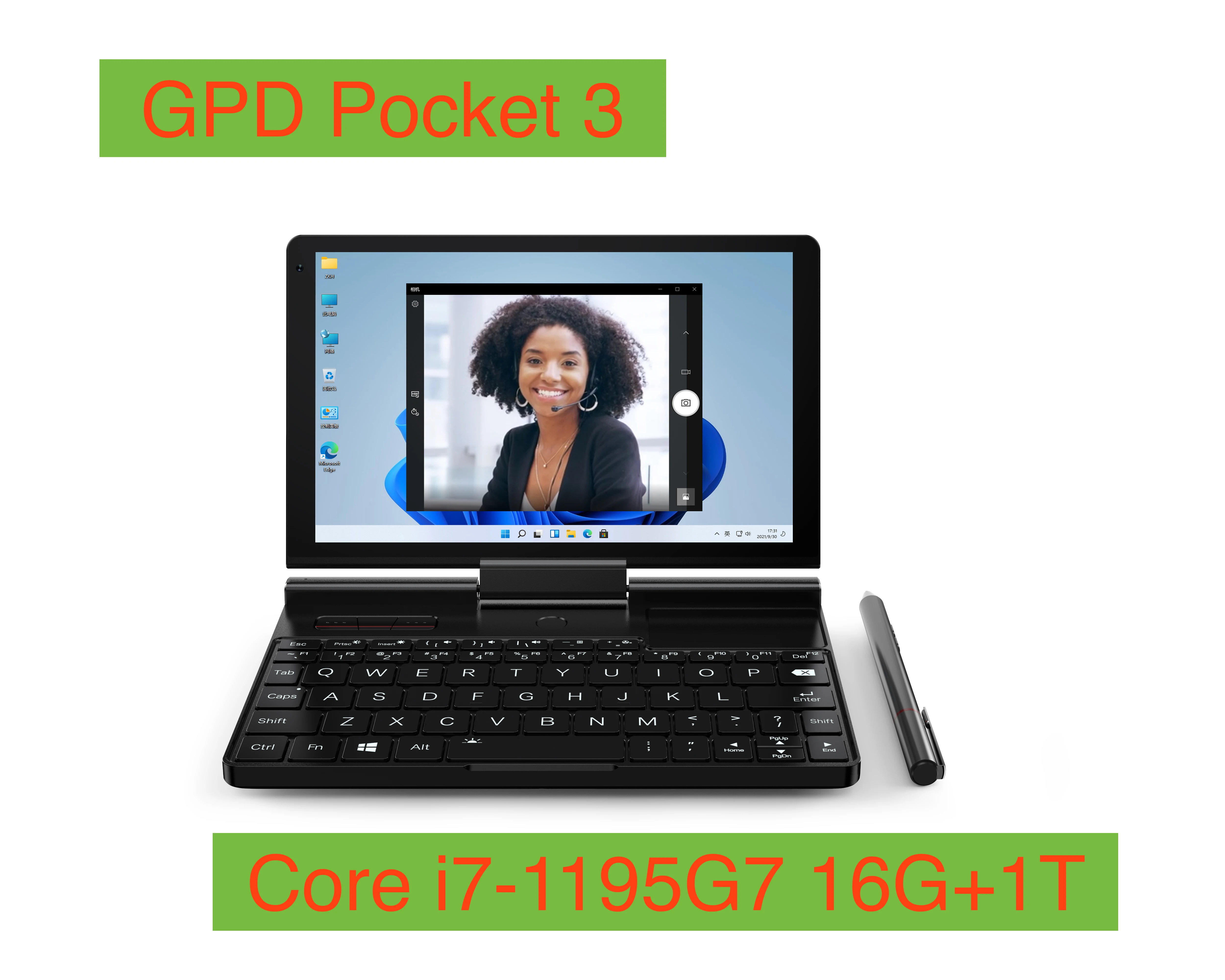 Gpd Pocket 3 Mini Laptop Core I7-1195G7 Win 10 Home Mini Laptop Da 8 Pollici Mini Gaming Pc Pocket Laptop