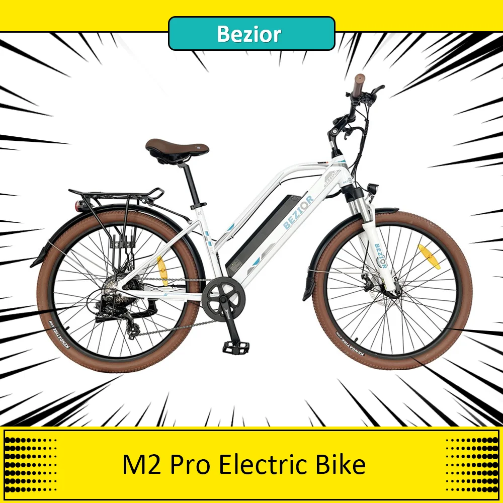 Bezior M2 Pro Bici Elettrica 500W Motore 100Km Gamma 12.5Ah Batteria 26*2.125 ''Ruote 25 Km/H Max 100Km Gamma Velocità Mtb Bike