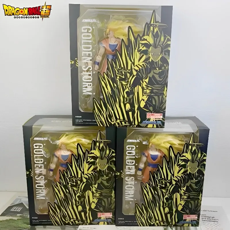 Dragon Ball Demon Fit Df Shf Ssj3 Wukong Golden Storm Super Saiyan Anime Doll Toy Model Regalo Di Compleanno Figure Collection Toys