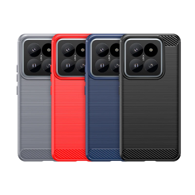 Per Xiaomi 14 Pro 5G Custodia Xiaomi 12 13 14 Pro 5G Cover Custodie Originali Spazzolate Cover Posteriore In Silicone Antiurto Xiaomi 14 Pro