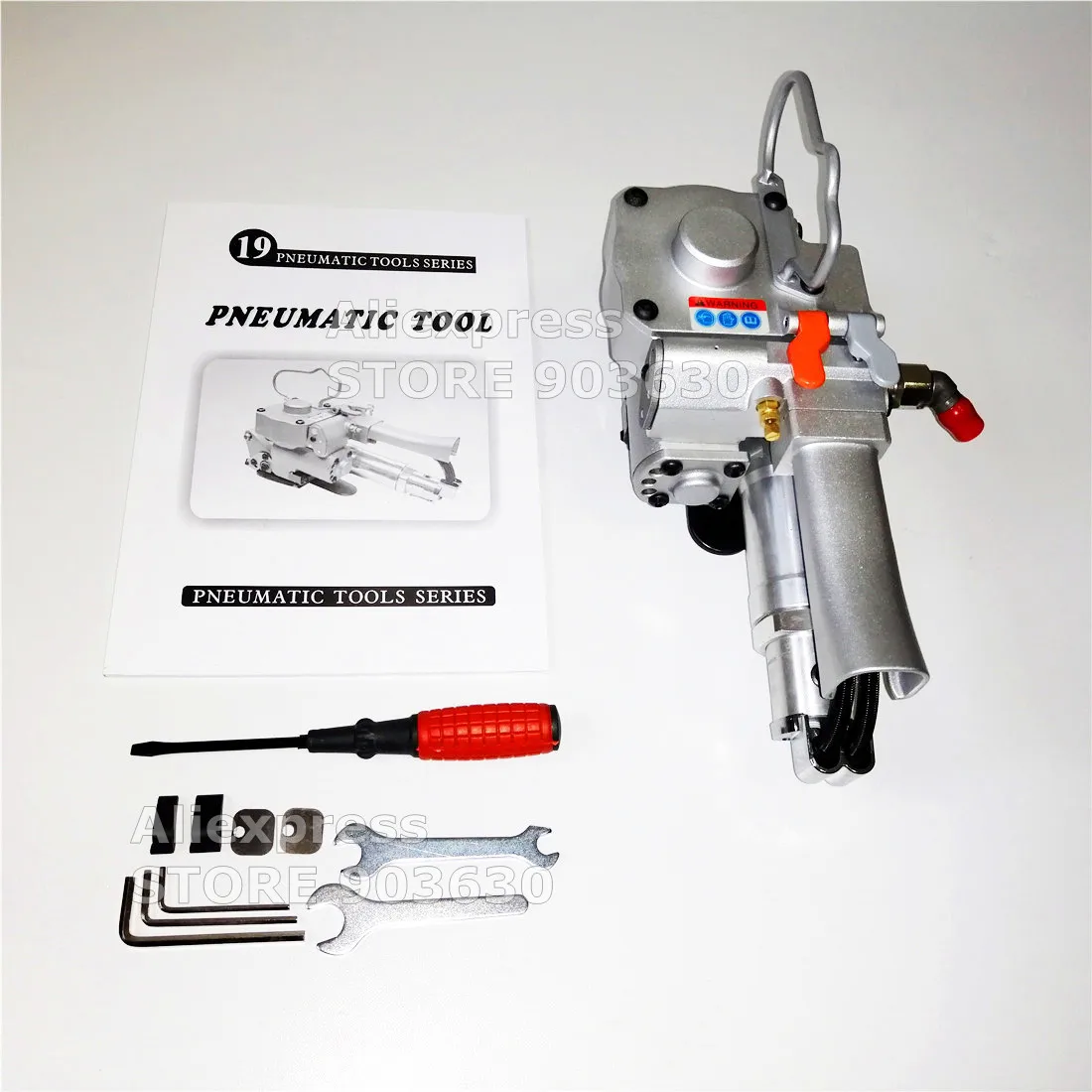 Aqd-19/25 Reggiatrice Portatile Reggiatrice Pneumatica In Plastica Reggiatrice Pet/Pp 13-25Mm Confezionatrice Per Rassodatura In Cartone