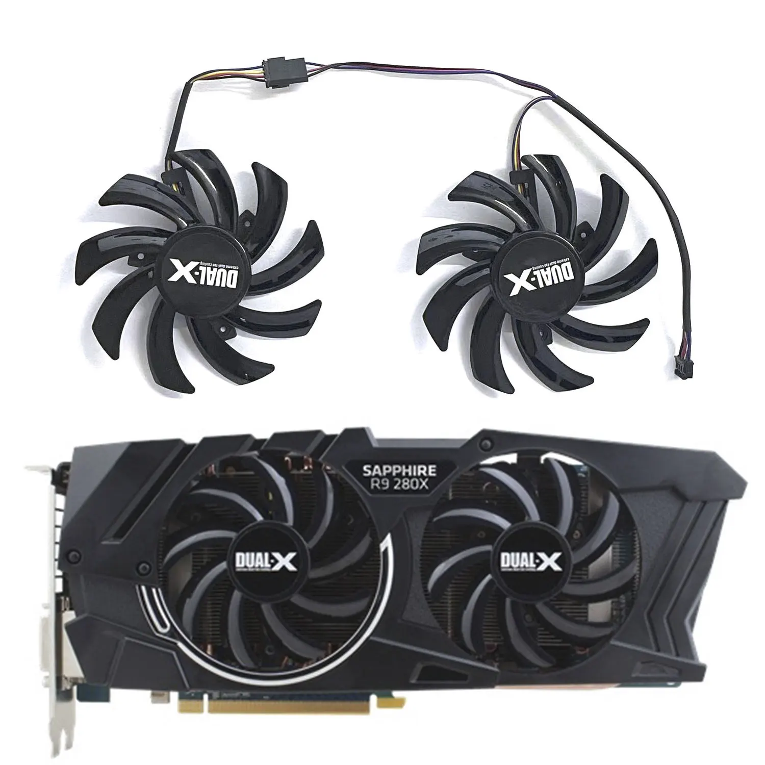 Nuova Ventola Gpu 85Mm 4Pin Fdc10H12S9-C Fd7010H12S Per Sapphire R9 270 280X Hd7870 Hd7950 Hd6850 Raffreddamento Grafico