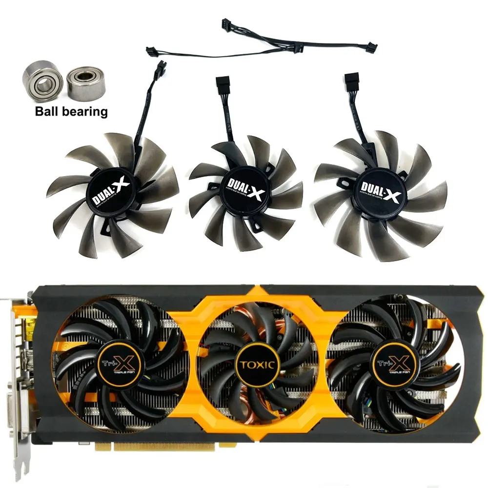 Fai Da Te Fd7010H12S 0.35A Dc 12V R9 270X, R9 280X Gpu Ventola, Per Sapphire R9 270X, Sapphire R9 280X Ventola Di Raffreddamento Della Scheda Grafica