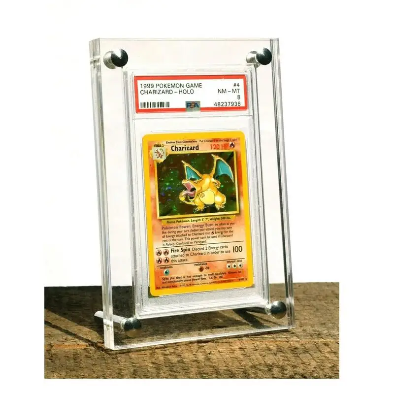 Porta Carte Collezionabili Graduate Trasparenti Con Viti Supporto Per Supporto Custodia Protettiva Scatola Acrilica Per Carte Pokemon Psa Bgs Tcg Cgc