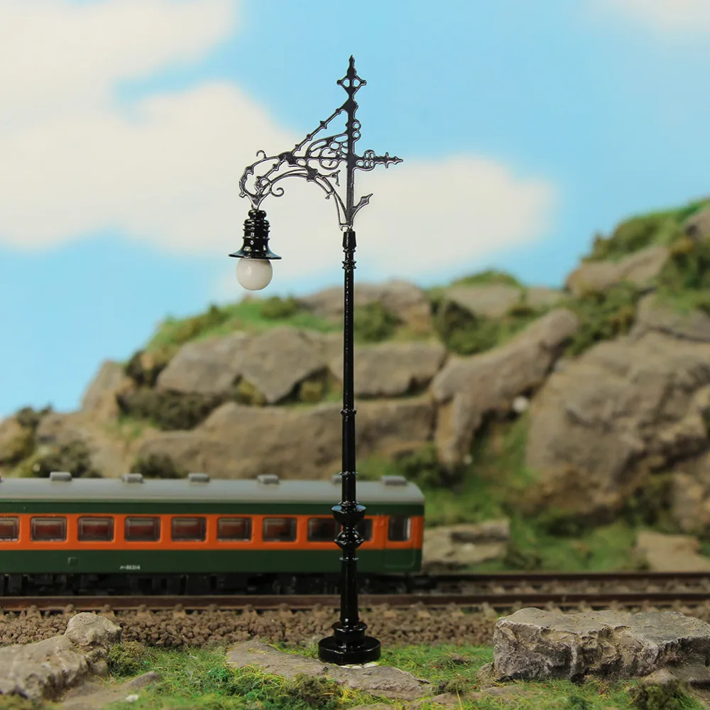 Evemodel 5Pcs Ho Scale Lampione 11Cm 1:87 Lampioni Modello Railway Lqs70Ho