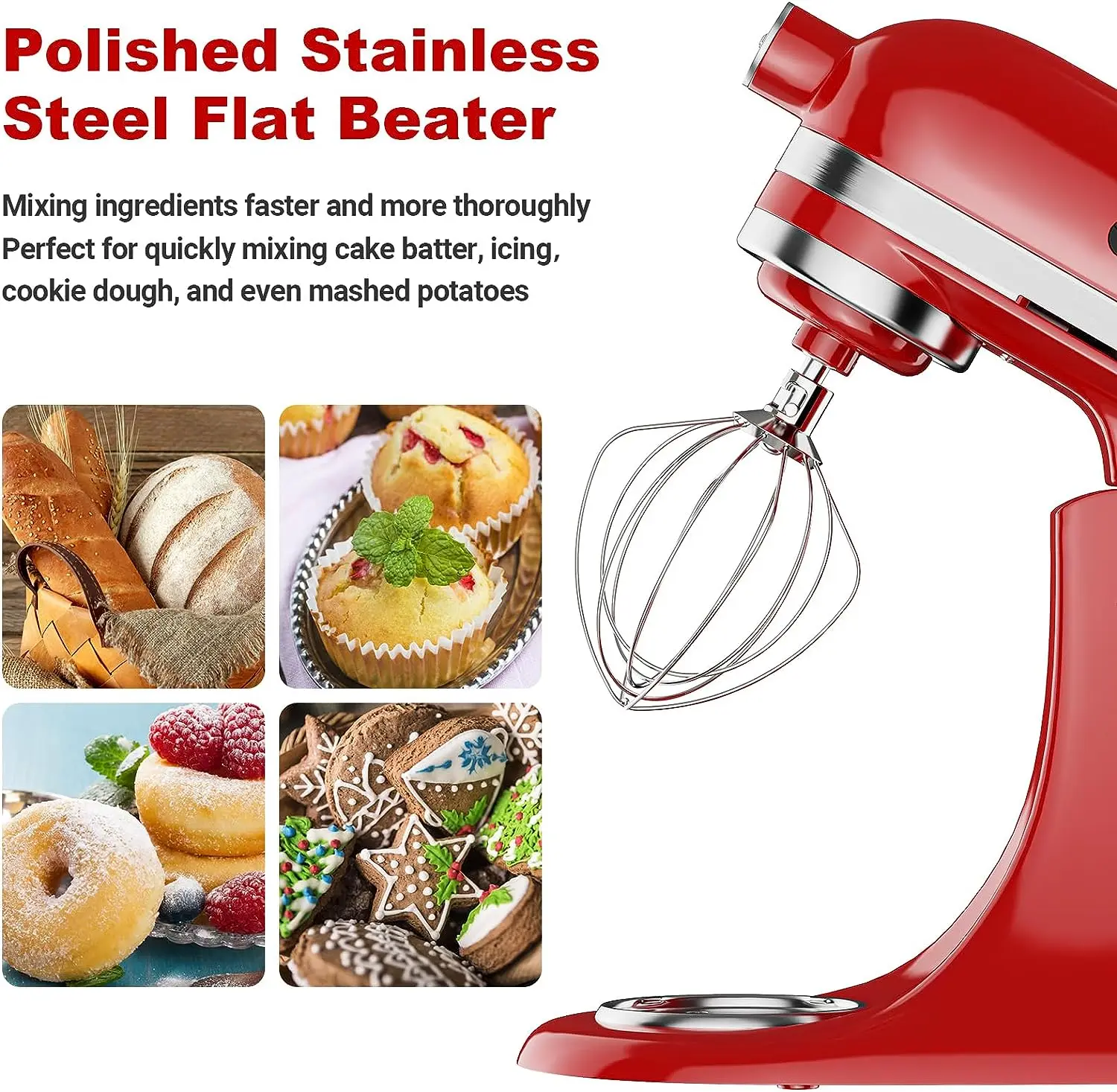 K45Ww Wire Whip Attachment Per 4.5-5Qt Kitchenaid Tilt-Head Stand Mixer, Attacco Frusta In Acciaio Inossidabile Per Kitchenaid Mixer