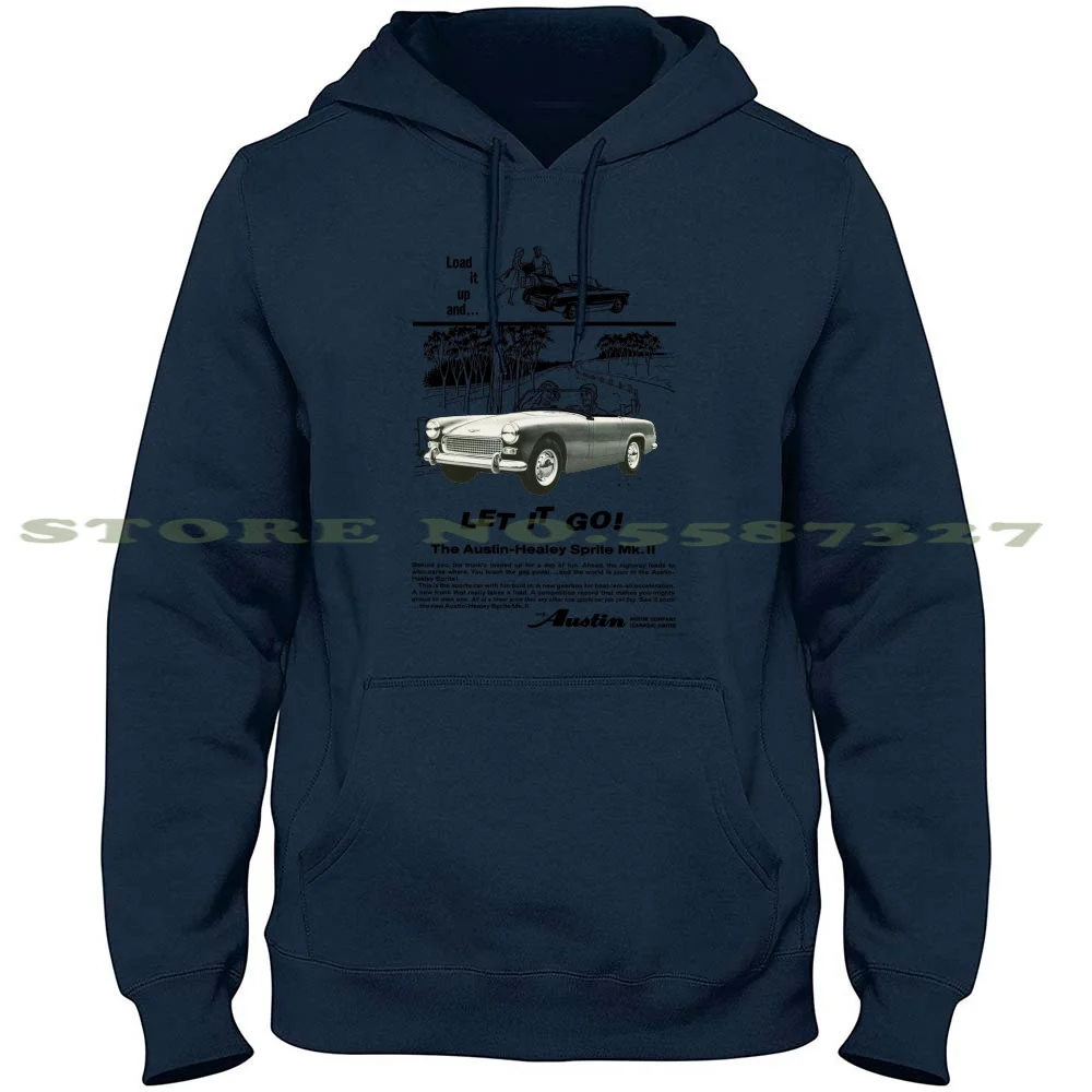 Austin-Healey Sprite Mk.Ii (Mg Midget) Streetwear Sport Felpa Con Cappuccio Austin Austin Healey Sprite Mg Midget British Motor