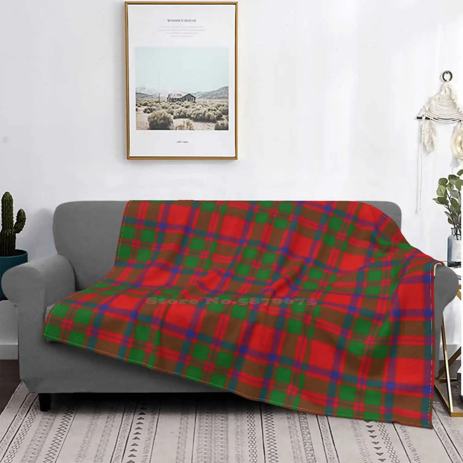 Clan Macintosh Tartan Aria Condizionata Coperta Moda Morbida Coperta Macintosh Heraldry Stemma Kilt Tartan Capo