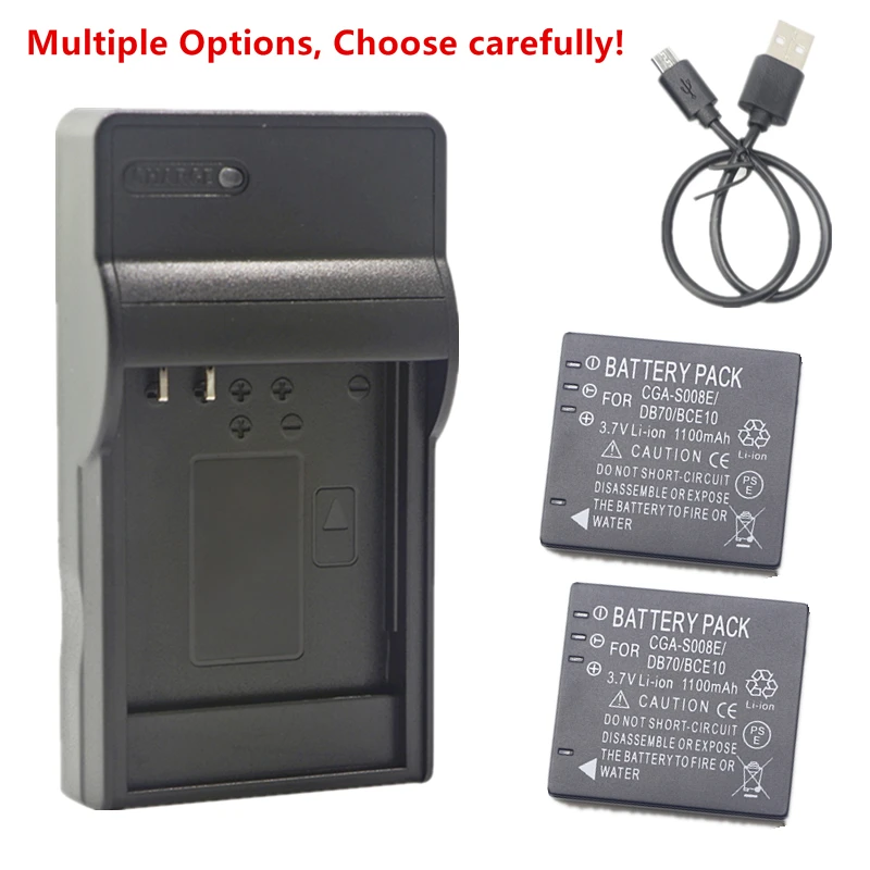 Db-70 Batteria O Caricabatterie Per Ricoh Cx 1 Cx2 Caplio R6 R7 R8 R10 Panasonic Cga-S008 Dmw-Bce10 Leica Bp-Dc6 C-Lux 2 C-Lux 3