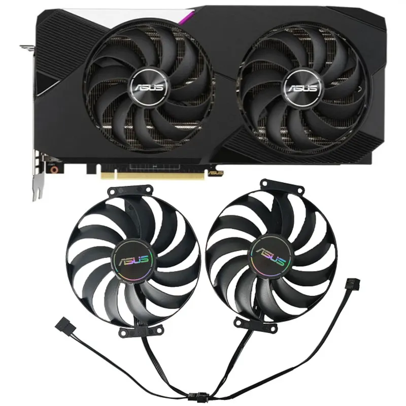 Nuova Ventola Gpu 5Pin \ 7Pin Dual Rx 6700 Xt, Per Asus Dual Rx 6600 6600Xt 6700Xt 6650Xt 6750Xt, Rtx 3060Ti 3070 Ventola Di Raffreddamento Della Sche