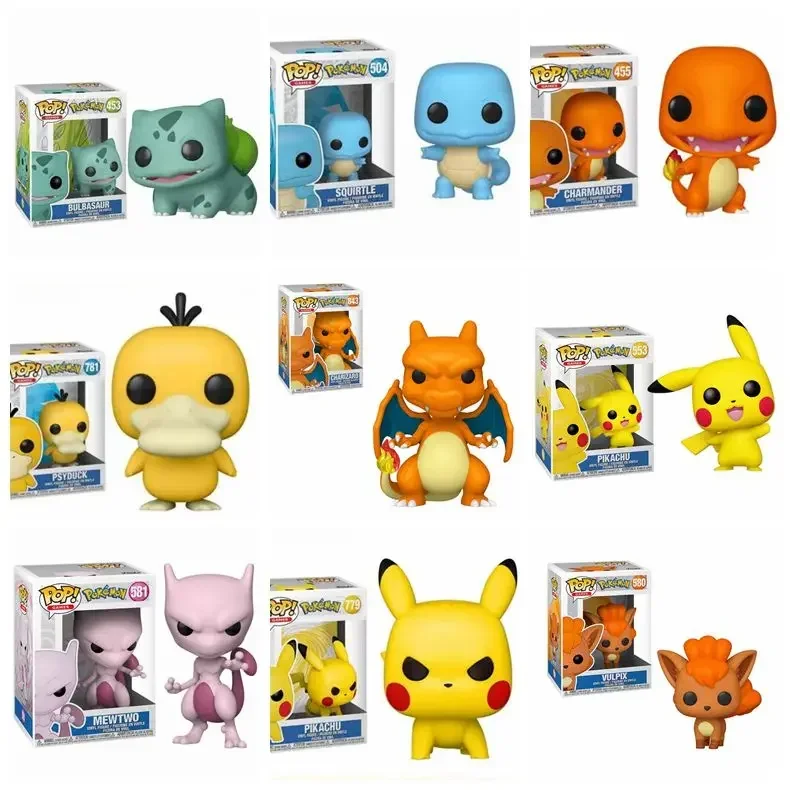 Funko Pop Games Pokemon Go Pikachu 353 #553 # Bulbasaur 453 # Charmander 455 # Squirtle 504 # Mewtwo #581 # Charizard 843 Figure Toys