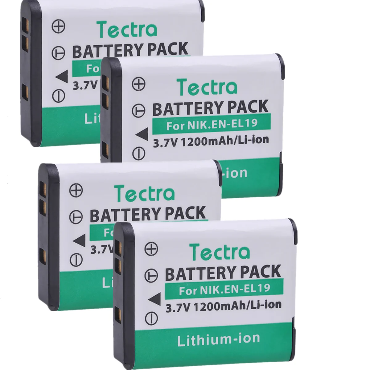 Batteria En-El19 1200Mah Per Nikon Coolpix W150 S32 S100 S2800 S3200 S3300 S3500 S3600 S4100 S4200 S4300 S5200 S5300 S6500 S6600