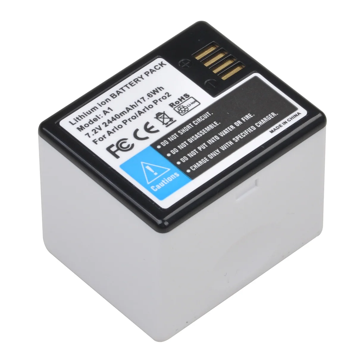 1 Pz 2440Mah Batteria Per Arlo Pro, Arlo Pro 2, Arlo A1/A1B Vma4400 Vms4230P