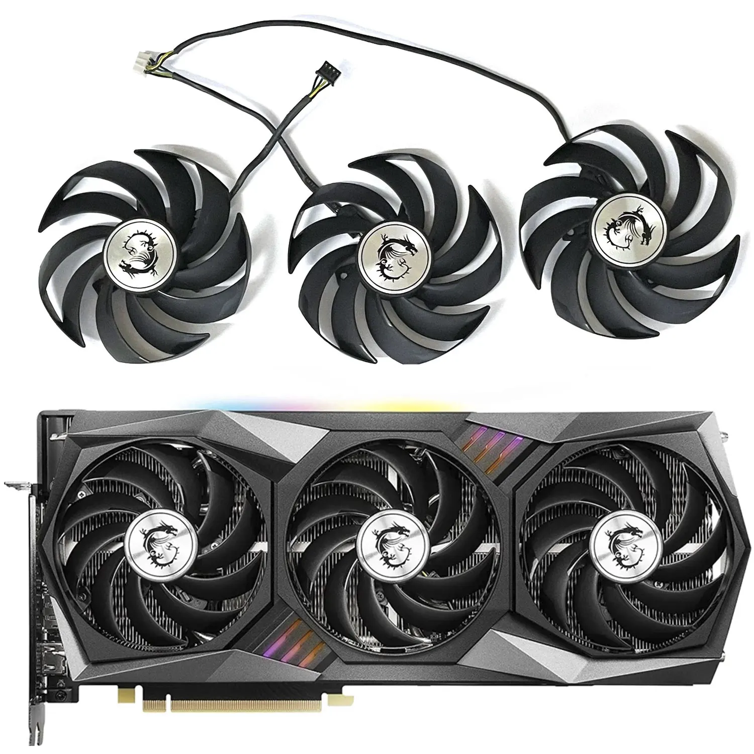 Ventola Da 90Mm Per Msi Geforce Rtx 3090 Rtx 3080 Rtx 3060 Ti Gaming X Trio Rtx 3090 Rtx 3080 Ti Rtx 3070 Suprim X Cards