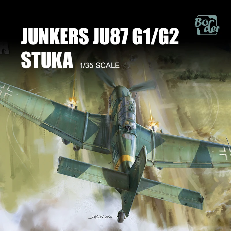 Border Model Assembly Aircraft Scale Model Kit Bf-002 Ju87G Stuka Bomber Con Struttura Interna 1/35