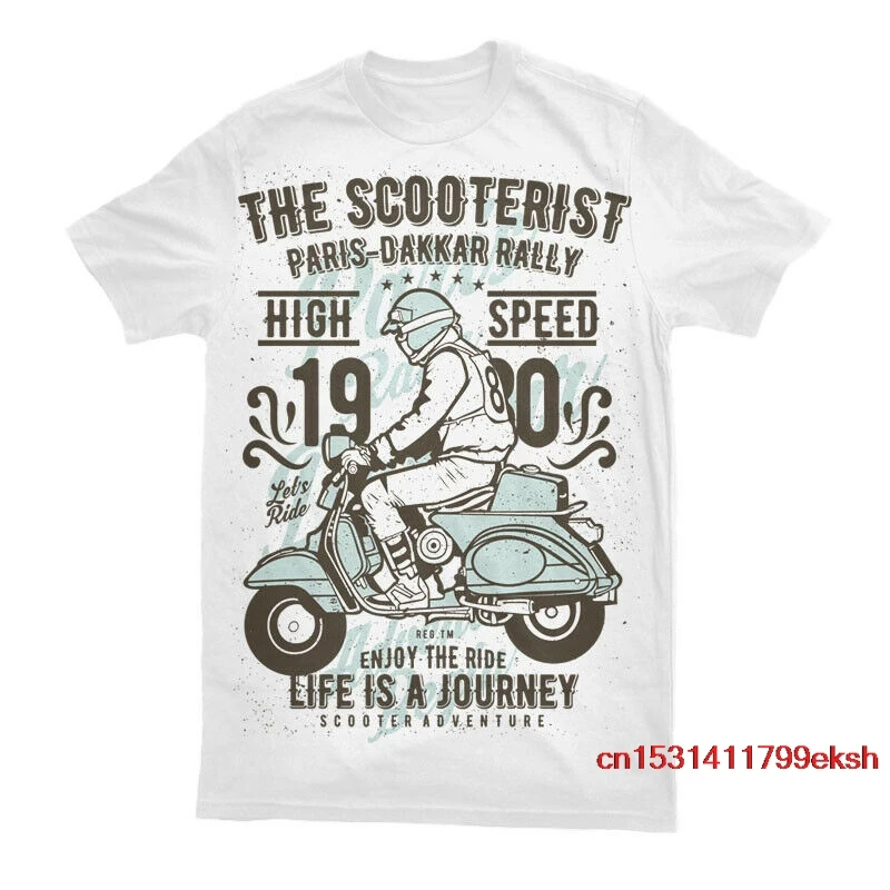 Maglietta T Scooter Mod Mens Ska Vespa S M Classic Tee Taglie S-3Xl