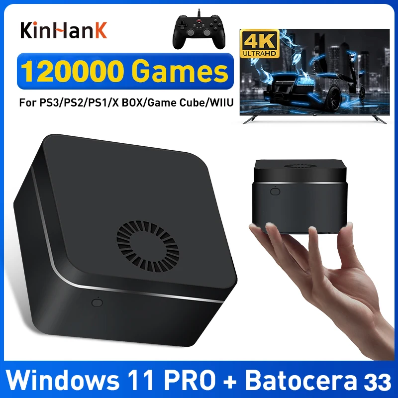 120000 Mini Console Di Gioco Console Per Videogiochi Retrò Portatili Super Console X L-Box Per Psp/Ps2/N64/Wii/Ps1/X Box Windows 11 Pro