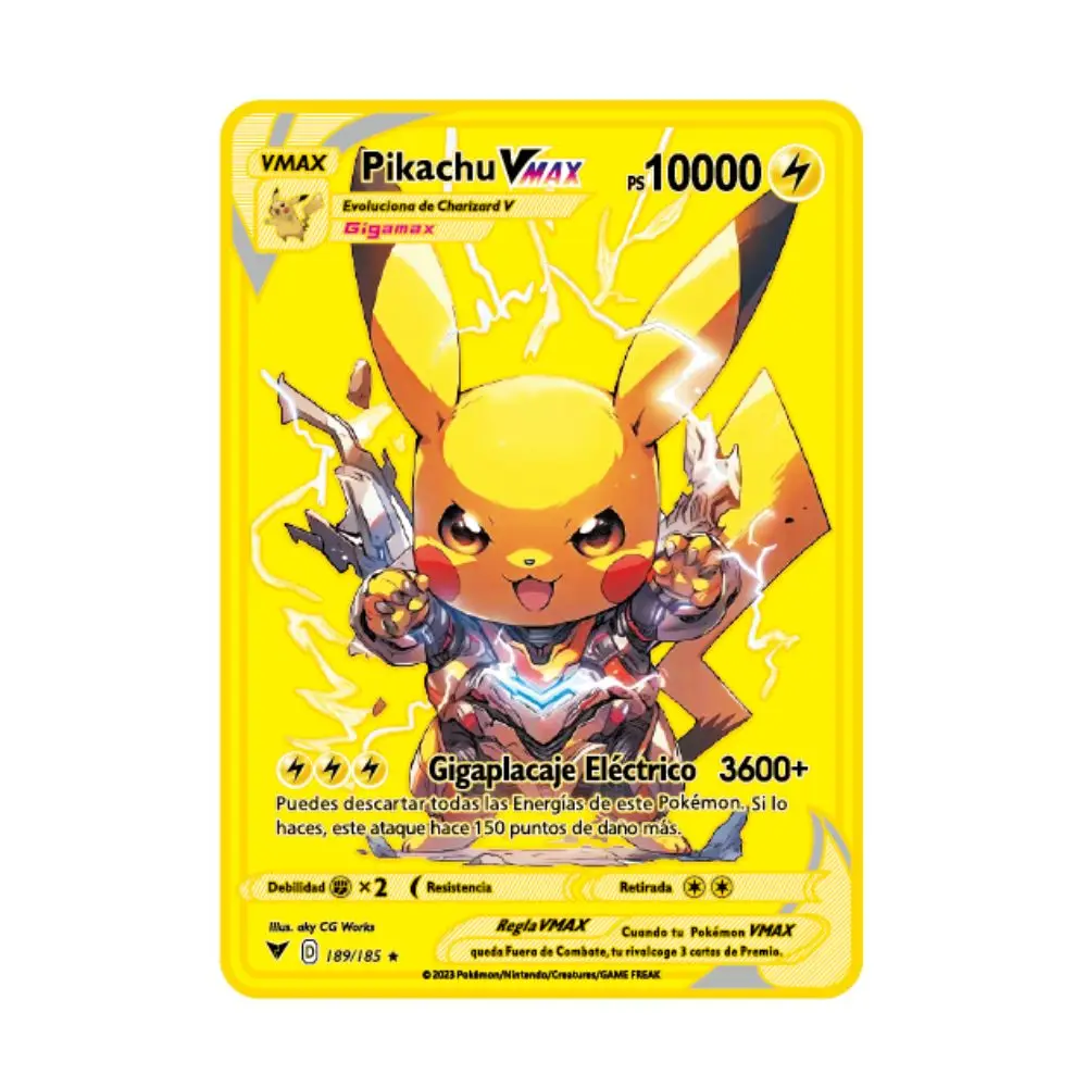 2024 New Spanish Pok É Mon Cards Metal Pokemon Letters Spanish Pokemon Iron Cards Mewtwo Pikachu Gx Charizard Vmax Cartas Pok É