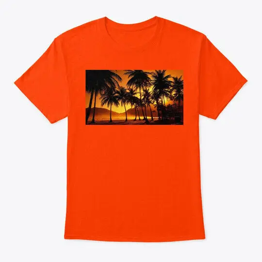 T-Shirt Con Palme Tropicali