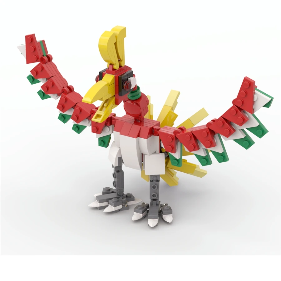 Pokemon Ho Oh Hooh Brickheadz Building Big Blocks Mini Action Figure Toys