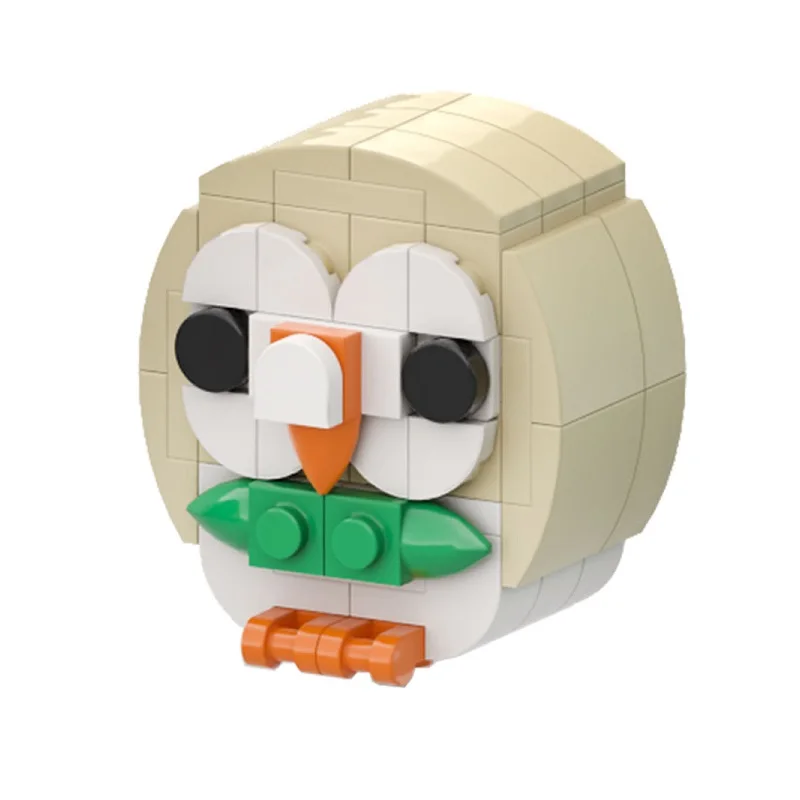 Pokemon Rowlet Brickheadz Building Big Blocks Mini Action Figure Toys
