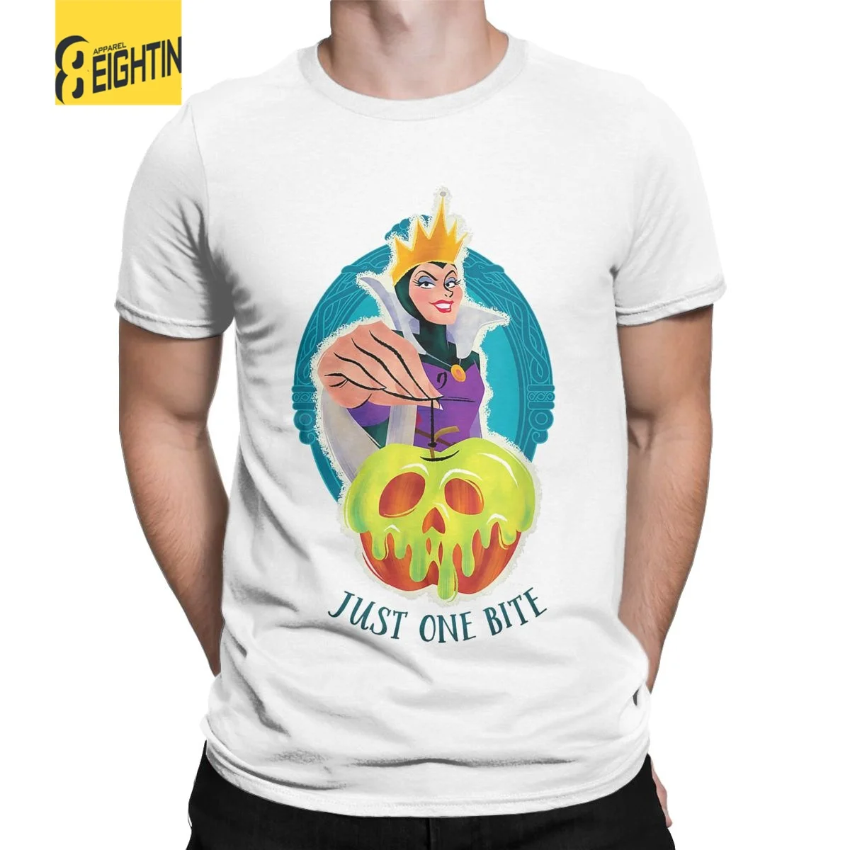 Maglietta Da Uomo Evil Queen T-Shirt Poison Apple Just One Bite Pure Cotton Clothes Novità Maglietta Girocollo Manica Corta T-Shirt
