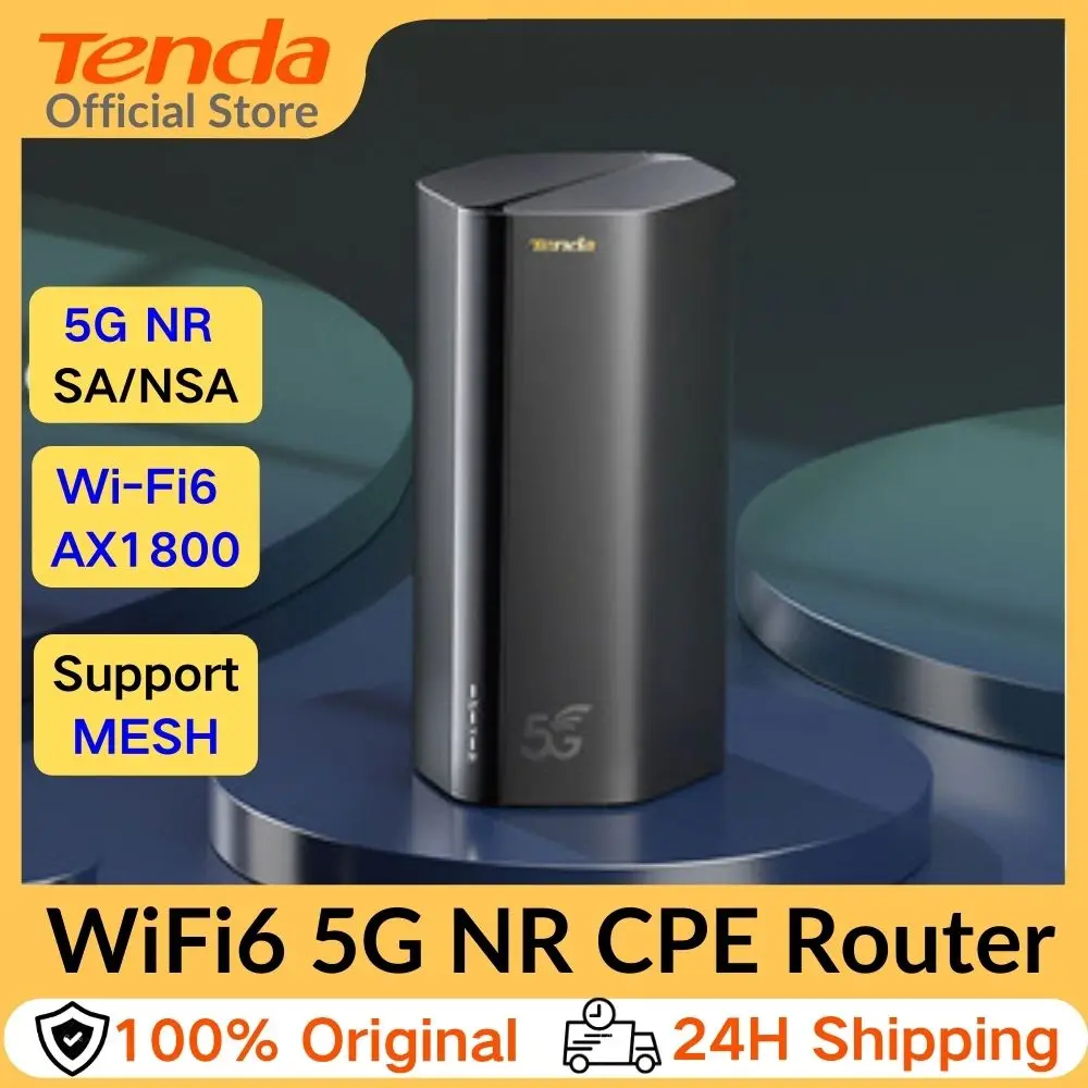 Tenda Wi-Fi6 5G Modem 5G Wifi Sim Card Slot Cpe Wifi Router 5G/4G/3G Multi-Mode 2.4G 5Ghz Wifi Mesh Router Ax1800 Wifi 6 Router