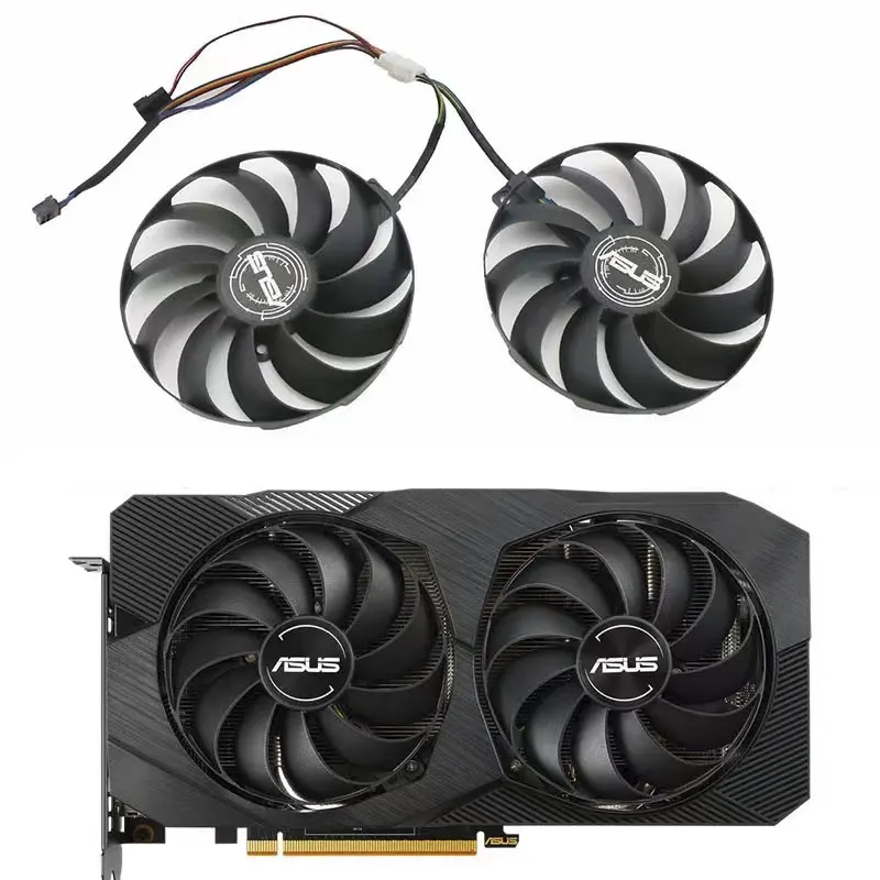 Nuovissimo T129215Su Dc 12V 0.5A Dual Rx 5500 Xt Evo Oc Gpu Fan Per Asus Dual Rx 5500 Xt Evo Ventola Di Raffreddamento Della Scheda Grafica