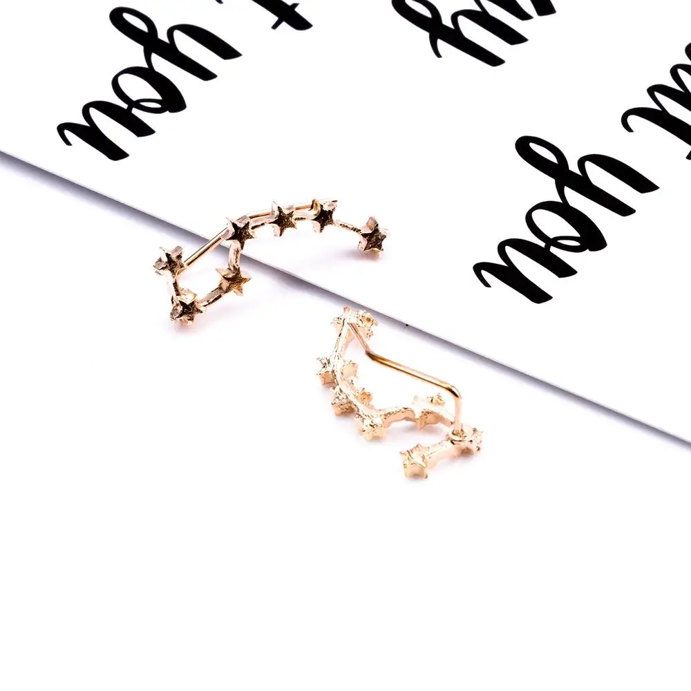 Donna Constellation Sweep Big Dipper Earring Orecchini A Bottone Star Jewelry