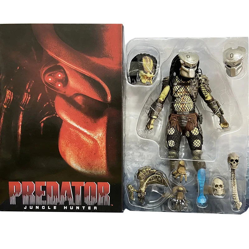 Neca Jungle Hunter Predator Ultimate Action Figure Alien Deluxe Pack Series Film Classico Da Collezione 7 "Giocattoli Bambole Mobili Regalo