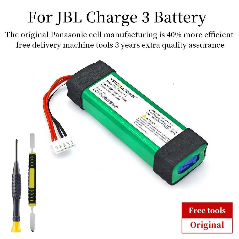 Per Jbl Charge 3 Charge3 Batteria 3.7V 6500Mah Bateria Muslimfor Jbl Speaker Charge 3 Charge3 Con Strumento A Discesa