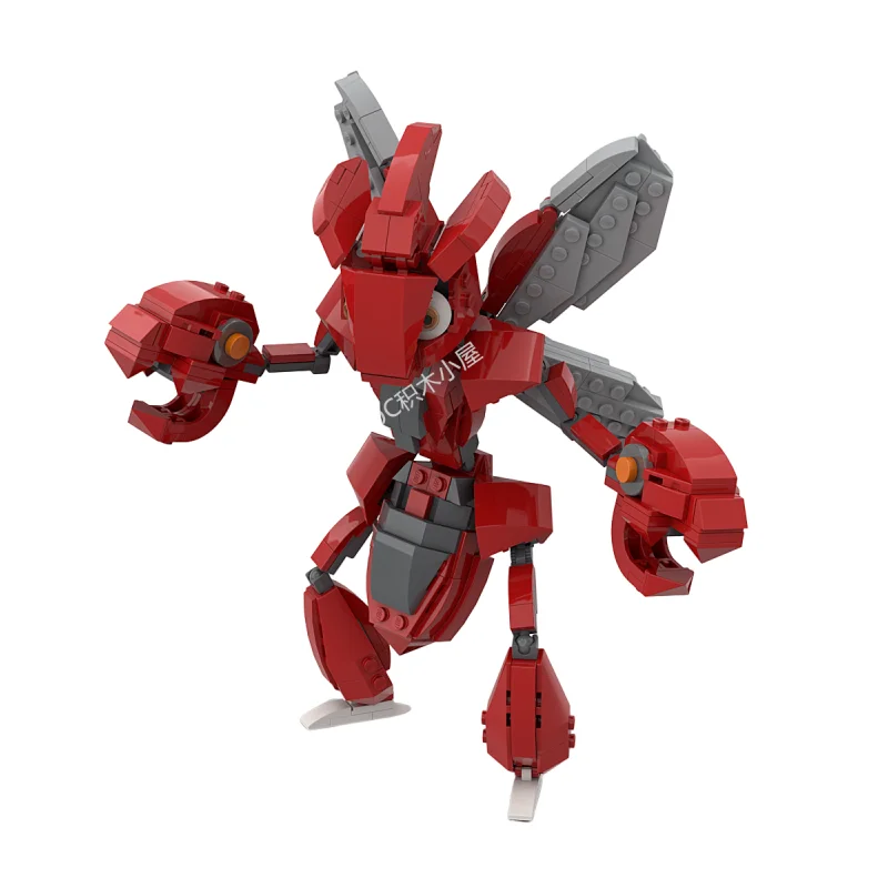 Moc Pokemon Oro Argento Scizor Building Blocks Action Figure Toys