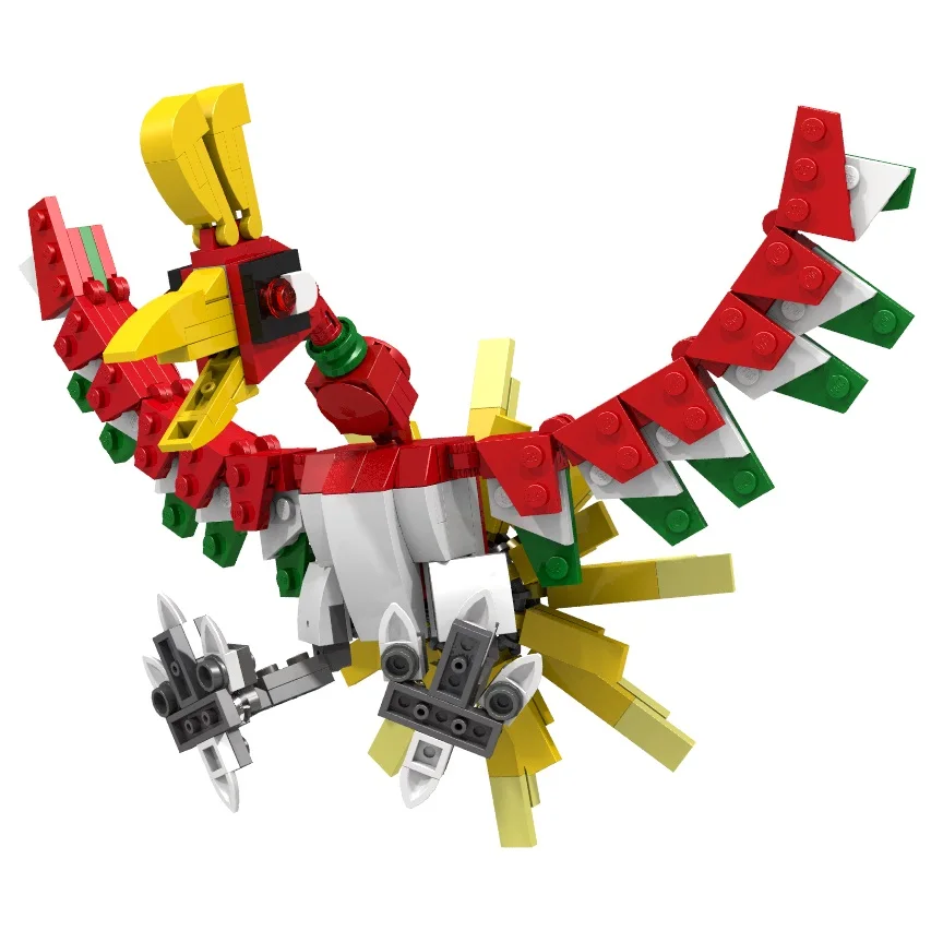 Moc Pokemon Oro Argento Ho-Oh Hooh Building Blocks Action Figure Toys