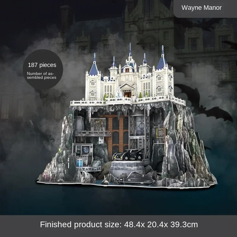 Mcfarlane Toys Batman Anime Figure The Ultimate Movie Searchlight 3D Assembly Model Block Puzzle Toy Regali Per Bambini