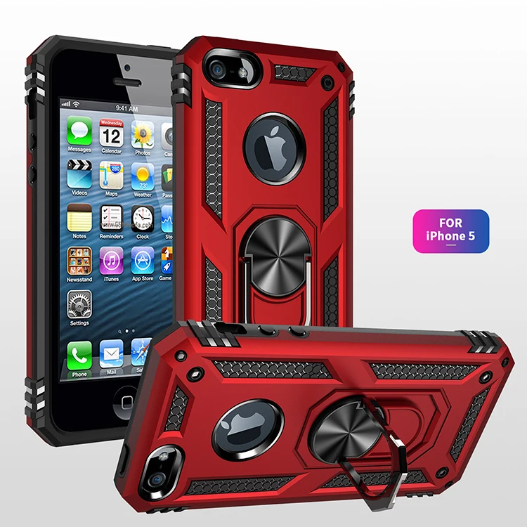 Per Iphone 5 S Cover Cover Magnet Holder Ring Case Custodia Antiurto Per Armatura Militare Per Iphone 5 S 5 Se