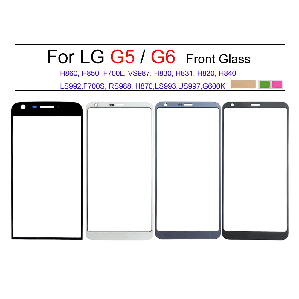 Per Lg G5 H850 H860 Pannello Touch Screen Per Lg G6 H870 Ls993 Us997 H860 Ls992 H830 F700L Copertura Del Pannello Frontale In Vetro Riparazione Del Te