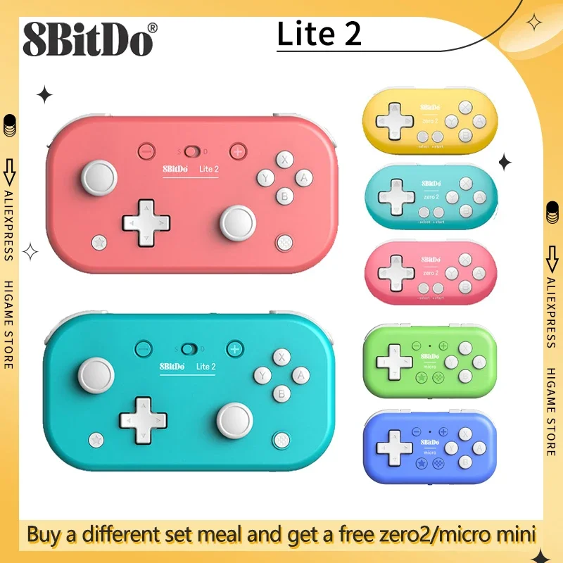 8Bitdo Lite2 Bluetooth Gamepad Per Switch & Switch Lite E Android E Raspberry Pi Controller Ultra Portatile Con 8Bitdo Micro/Zero2