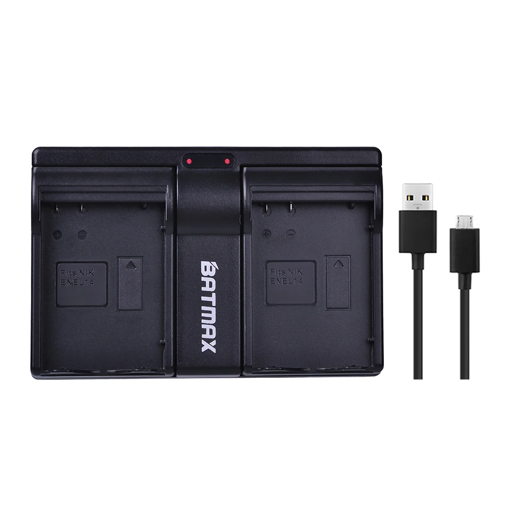 En-El14 Enel14 En El14 Caricabatteria Dual Usb Per Fotocamera Per Nikon D5200 D3100 Per Nikon D3200 D5100 P7000 P7100