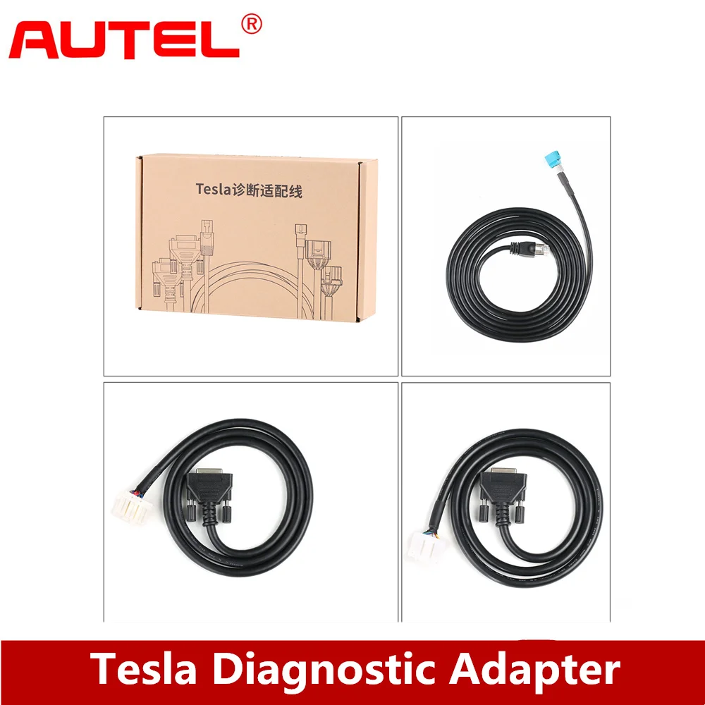 Autel Fortesla Cable Set/Cavi Diagnostici Fortesla S & Tesla X I Modelli Di Veicoli Funzionano Con Autel Maxisys 909/919/Ultra Tablets