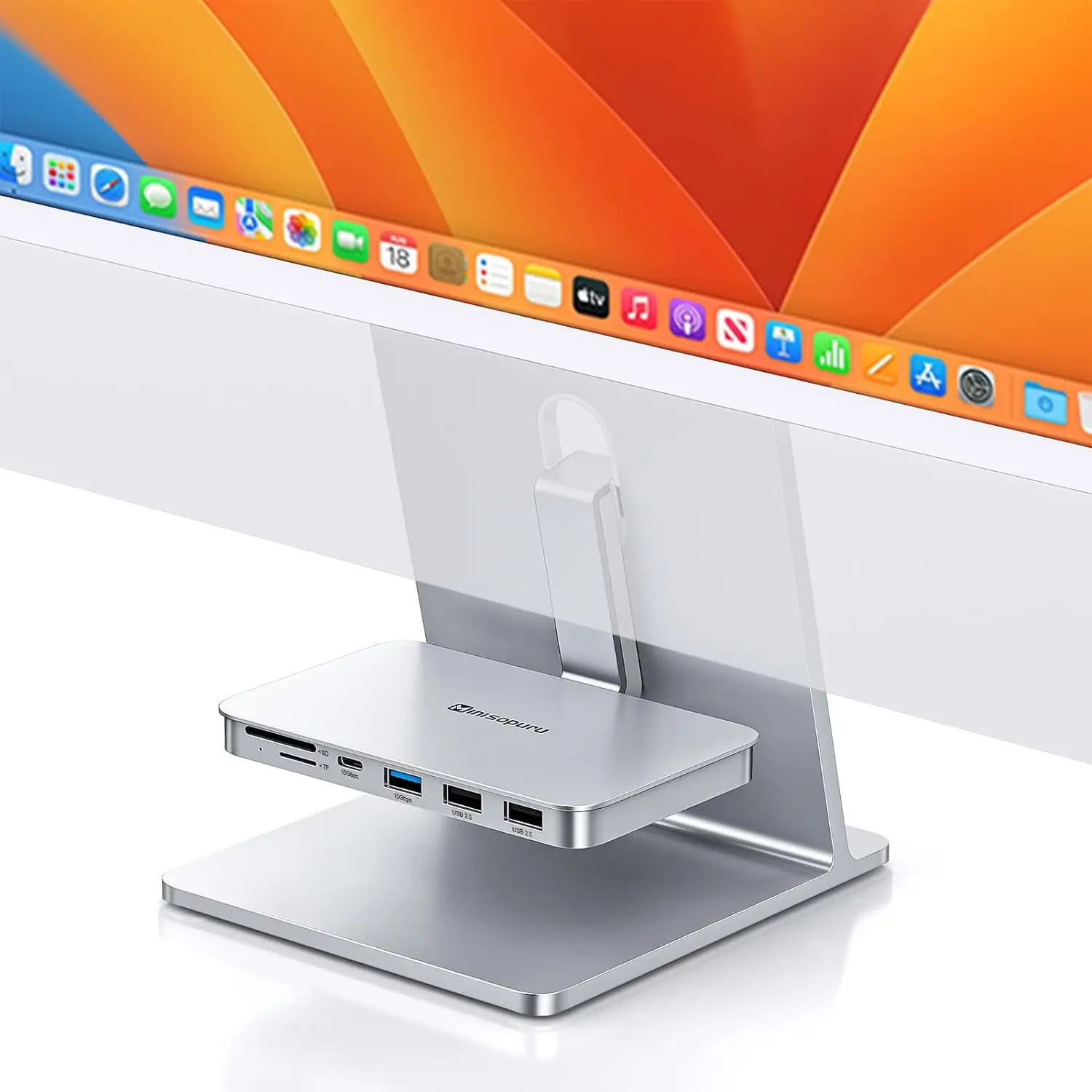 Minisopuru Imac Accessori Per Imac 2021/2023 Con Usb A/C 10Gbps Sd/Tf Per M1/M3 Studio Display 27 Pollici Imac 24 Pollici Hub Usb