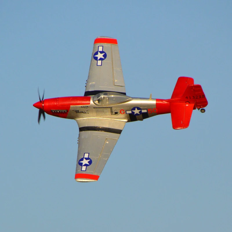 Lx/Laxiang/Sky Flight Hobby P51 Red Mustang Rc Elica Warbird Model Plane Versione Rtf