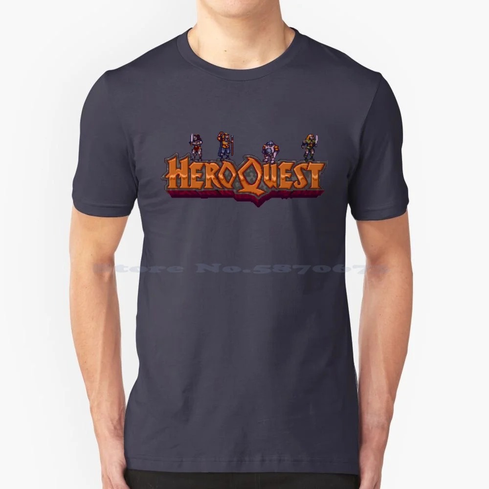 Hero Quest T Shirt 100% Cotone Tee Commodore Amiga Screen Computer Retro Classic Bit Pixel Geek Videogioco Sprite Hero Quest